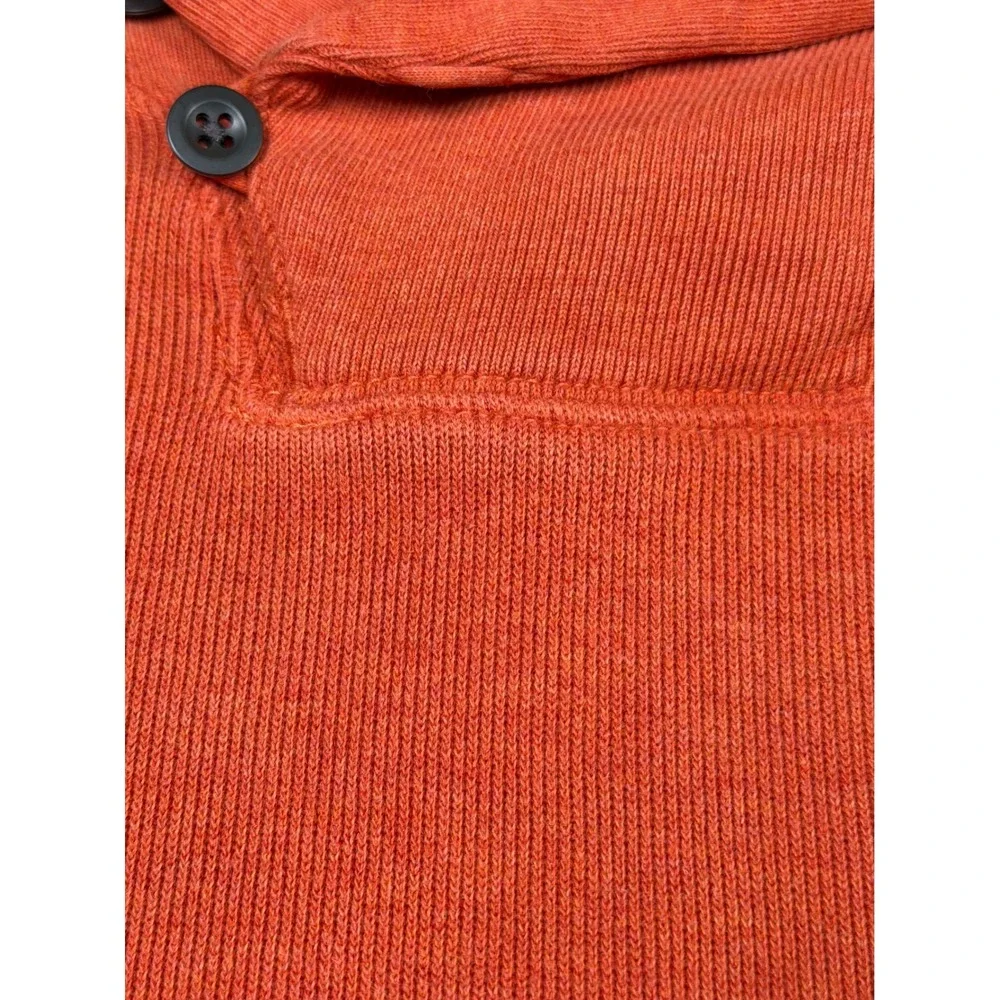 Polo Ralph Lauren‎ Shawl Neck Pullover Mens L Orange Cotton Knit Sweater L/G